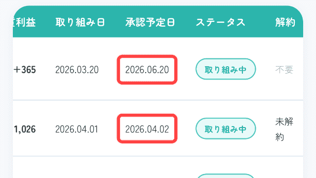 承認待ち管理画面