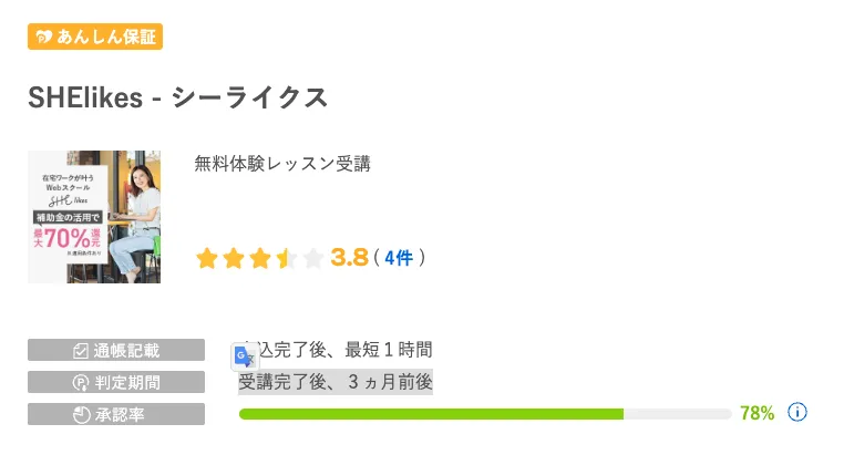 ワラウのおすすめ案件
シーライクス利用画面